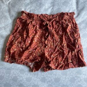 Pink Rose Boho Shorts - Size Small